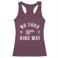 No Kings in America Racerback Tank Top US Flag Upside Down