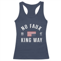 No Kings in America Racerback Tank Top US Flag Upside Down