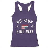 No Kings in America Racerback Tank Top US Flag Upside Down