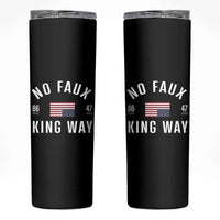 No Kings in America Skinny Tumbler US Flag Upside Down