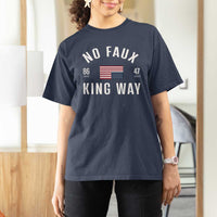 No Kings in America T Shirt For Women US Flag Upside Down