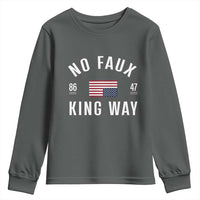 No Kings in America Youth Sweatshirt US Flag Upside Down