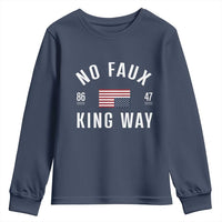 No Kings in America Youth Sweatshirt US Flag Upside Down