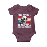 No Kings In America Since 1776 Baby Onesie George Washington US Flag Upside Down