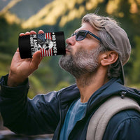 No Kings In America Since 1776 4 in 1 Can Cooler Tumbler George Washington US Flag Upside Down