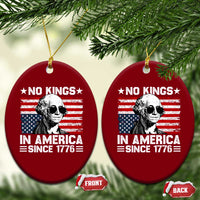 No Kings In America Since 1776 Ceramic Ornament George Washington US Flag Upside Down - Wonder Print Shop