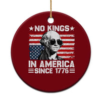 No Kings In America Since 1776 Ceramic Ornament George Washington US Flag Upside Down - Wonder Print Shop