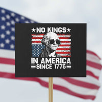 No Kings In America Since 1776 Protest Sign George Washington US Flag Upside Down - Wonder Print Shop