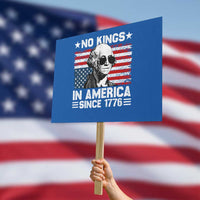 No Kings In America Since 1776 Protest Sign George Washington US Flag Upside Down - Wonder Print Shop