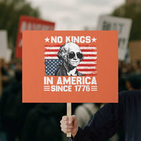 No Kings In America Since 1776 Protest Sign George Washington US Flag Upside Down - Wonder Print Shop