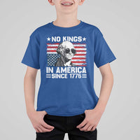 No Kings In America Since 1776 T Shirt For Kid George Washington US Flag Upside Down