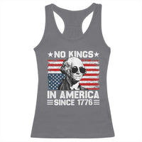 No Kings In America Since 1776 Racerback Tank Top George Washington US Flag Upside Down