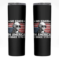 No Kings In America Since 1776 Skinny Tumbler George Washington US Flag Upside Down