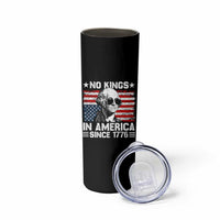 No Kings In America Since 1776 Skinny Tumbler George Washington US Flag Upside Down