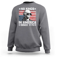 No Kings In America Since 1776 Sweatshirt George Washington US Flag Upside Down