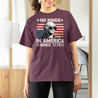 No Kings In America Since 1776 T Shirt For Women George Washington US Flag Upside Down