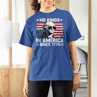 No Kings In America Since 1776 T Shirt For Women George Washington US Flag Upside Down