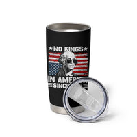 No Kings In America Since 1776 Tumbler Cup George Washington US Flag Upside Down