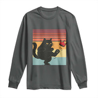 No Kings Black Cat Long Sleeve Shirt Funny Kitten Social Justice - Wonder Print Shop