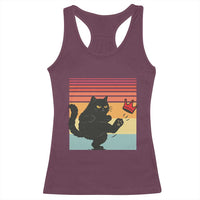 No Kings Black Cat Racerback Tank Top Funny Kitten Social Justice - Wonder Print Shop