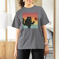 No Kings Black Cat T Shirt For Women Funny Kitten Social Justice - Wonder Print Shop