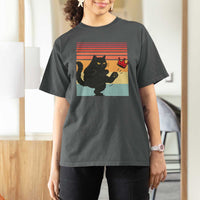 No Kings Black Cat T Shirt For Women Funny Kitten Social Justice - Wonder Print Shop