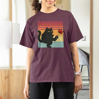 No Kings Black Cat T Shirt For Women Funny Kitten Social Justice - Wonder Print Shop