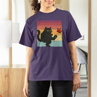 No Kings Black Cat T Shirt For Women Funny Kitten Social Justice - Wonder Print Shop