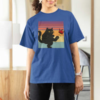 No Kings Black Cat T Shirt For Women Funny Kitten Social Justice - Wonder Print Shop