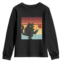 No Kings Black Cat Youth Sweatshirt Funny Kitten Social Justice - Wonder Print Shop