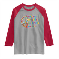 No Kings No Fascists Raglan Shirt Floral Peace Sign Social Justice - Wonder Print Shop