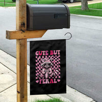 Cute But Feral Raccoon Garden Flag Funny Sunglasses Trash Panda - Wonder Print Shop