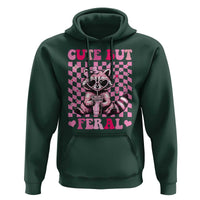 Cute But Feral Raccoon Hoodie Funny Sunglasses Trash Panda - Wonder Print Shop