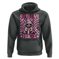 Cute But Feral Raccoon Hoodie Funny Sunglasses Trash Panda - Wonder Print Shop