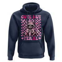Cute But Feral Raccoon Hoodie Funny Sunglasses Trash Panda - Wonder Print Shop