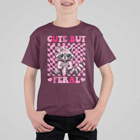Cute But Feral Raccoon T Shirt For Kid Funny Sunglasses Trash Panda - Wonder Print Shop
