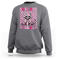 Cute But Feral Raccoon Sweatshirt Funny Sunglasses Trash Panda - Wonder Print Shop