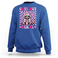 Cute But Feral Raccoon Sweatshirt Funny Sunglasses Trash Panda - Wonder Print Shop