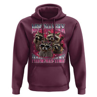 Physically Thicc Funny Raccoon Meme Hoodie Mentally Sick Bootleg Graphic 90s - Wonder Print Shop