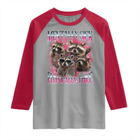 Physically Thicc Funny Raccoon Meme Raglan Shirt Mentally Sick Bootleg Graphic 90s - Wonder Print Shop