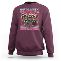 Physically Thicc Funny Raccoon Meme Sweatshirt Mentally Sick Bootleg Graphic 90s - Wonder Print Shop