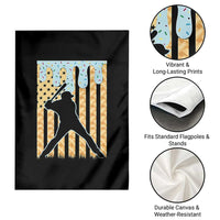 Baseball Drip Garden Flag Dripping Ice Cream Sprinkles American Flag Boys - Wonder Print Shop