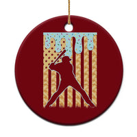Baseball Drip Ceramic Ornament Dripping Ice Cream Sprinkles American Flag Boys - Wonder Print Shop