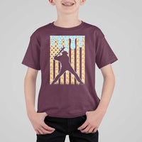 Baseball Drip T Shirt For Kid Dripping Ice Cream Sprinkles American Flag Boys - Wonder Print Shop