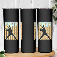 Baseball Drip Skinny Tumbler Dripping Ice Cream Sprinkles American Flag Boys - Wonder Print Shop