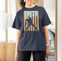 Baseball Drip T Shirt For Women Dripping Ice Cream Sprinkles American Flag Boys - Wonder Print Shop