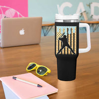 Baseball Drip Tumbler With Handle Dripping Ice Cream Sprinkles American Flag Boys - Wonder Print Shop