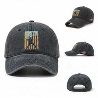 Baseball Drip Washed Cotton Baseball Cap Dripping Ice Cream Sprinkles American Flag Boys