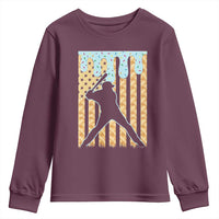 Baseball Drip Youth Sweatshirt Dripping Ice Cream Sprinkles American Flag Boys - Wonder Print Shop