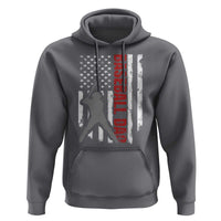 Baseball Dad Hoodie Retro US Flag Fathers Day Baseball Player - Wonder Print Shop